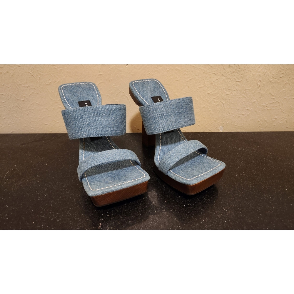 Stylish Denim Women's Platform Eva Heels/Sandals